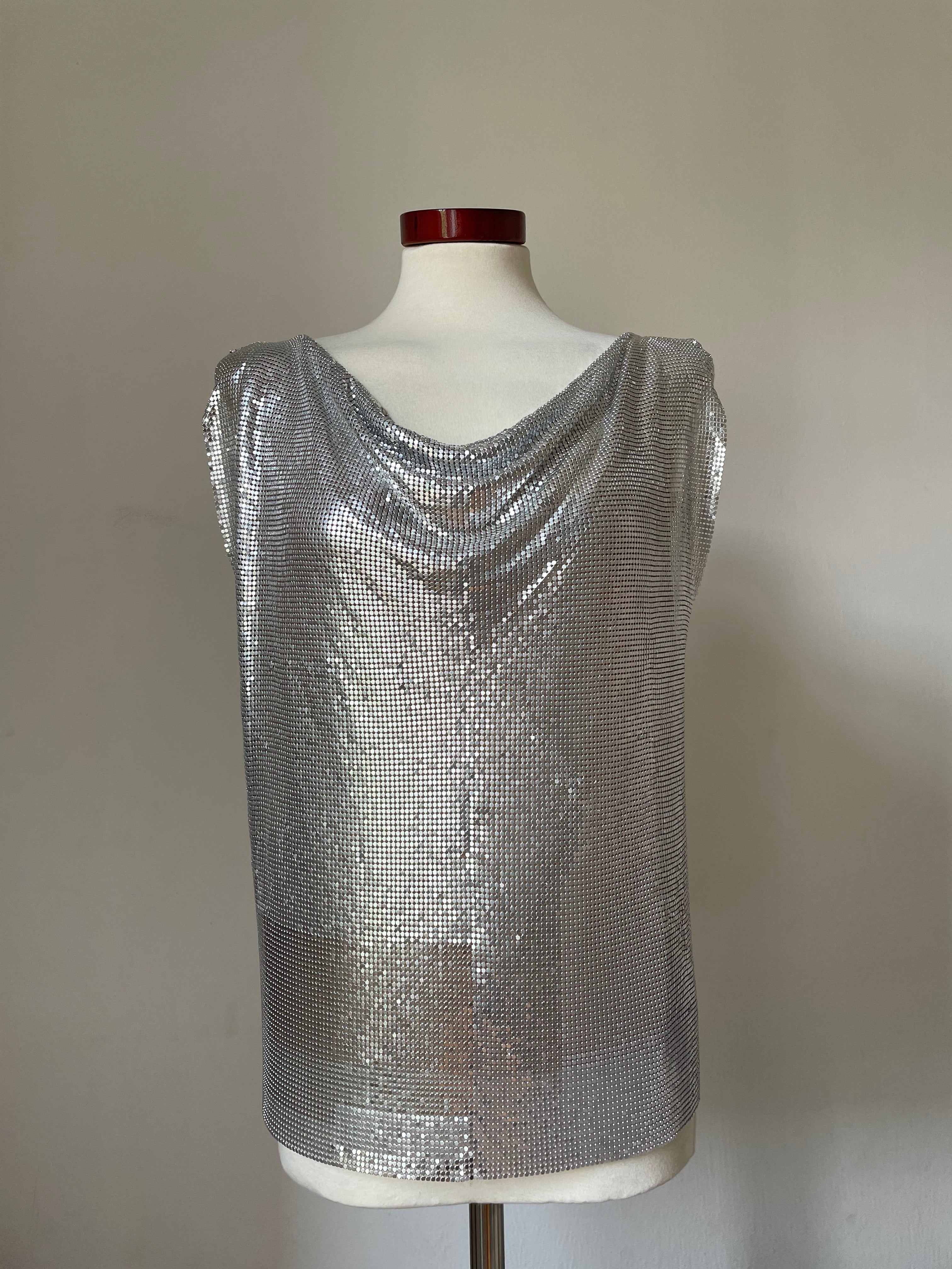 Metal Cowl Tank Top