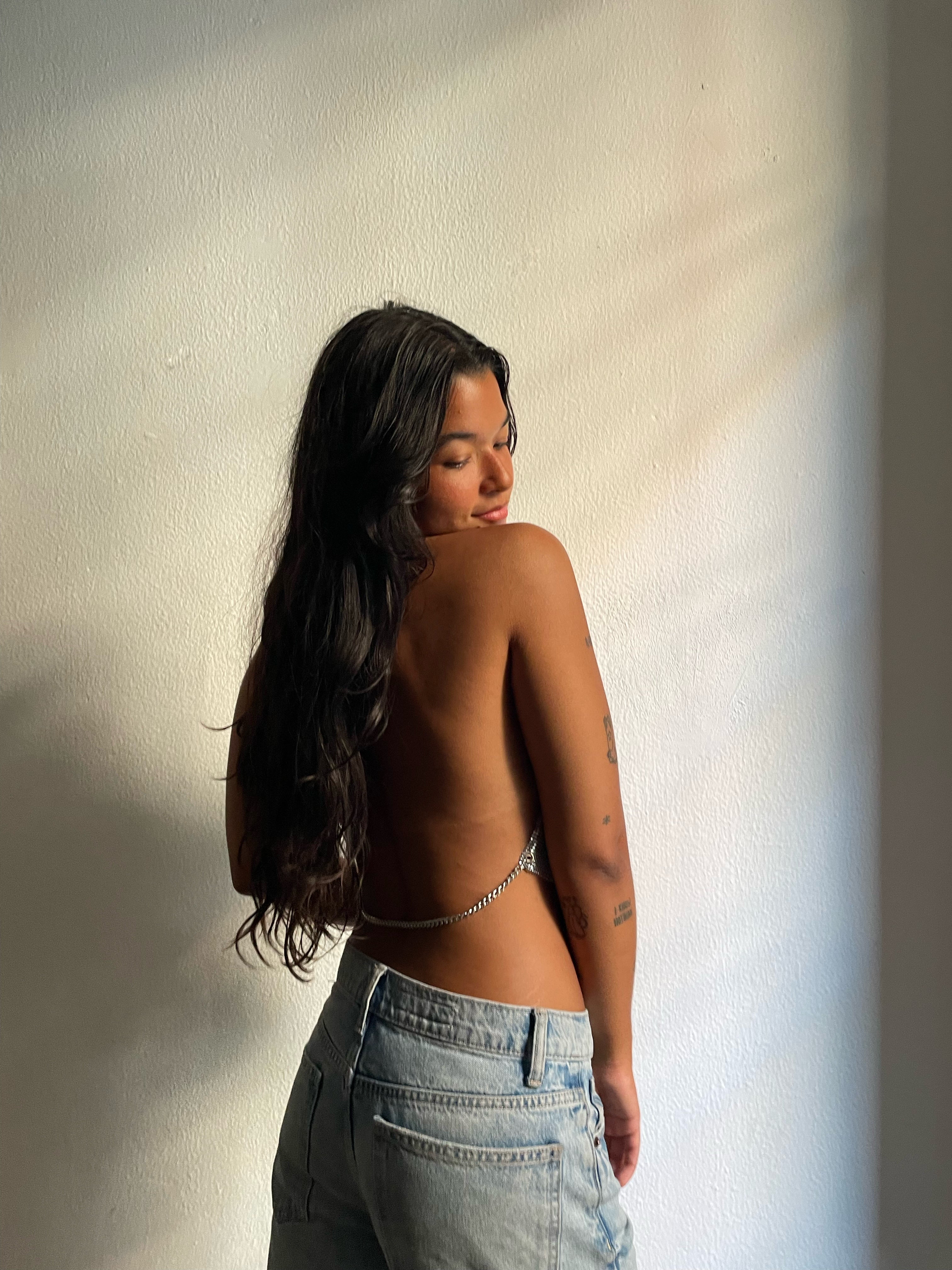 Delphine Metal Top - Silver