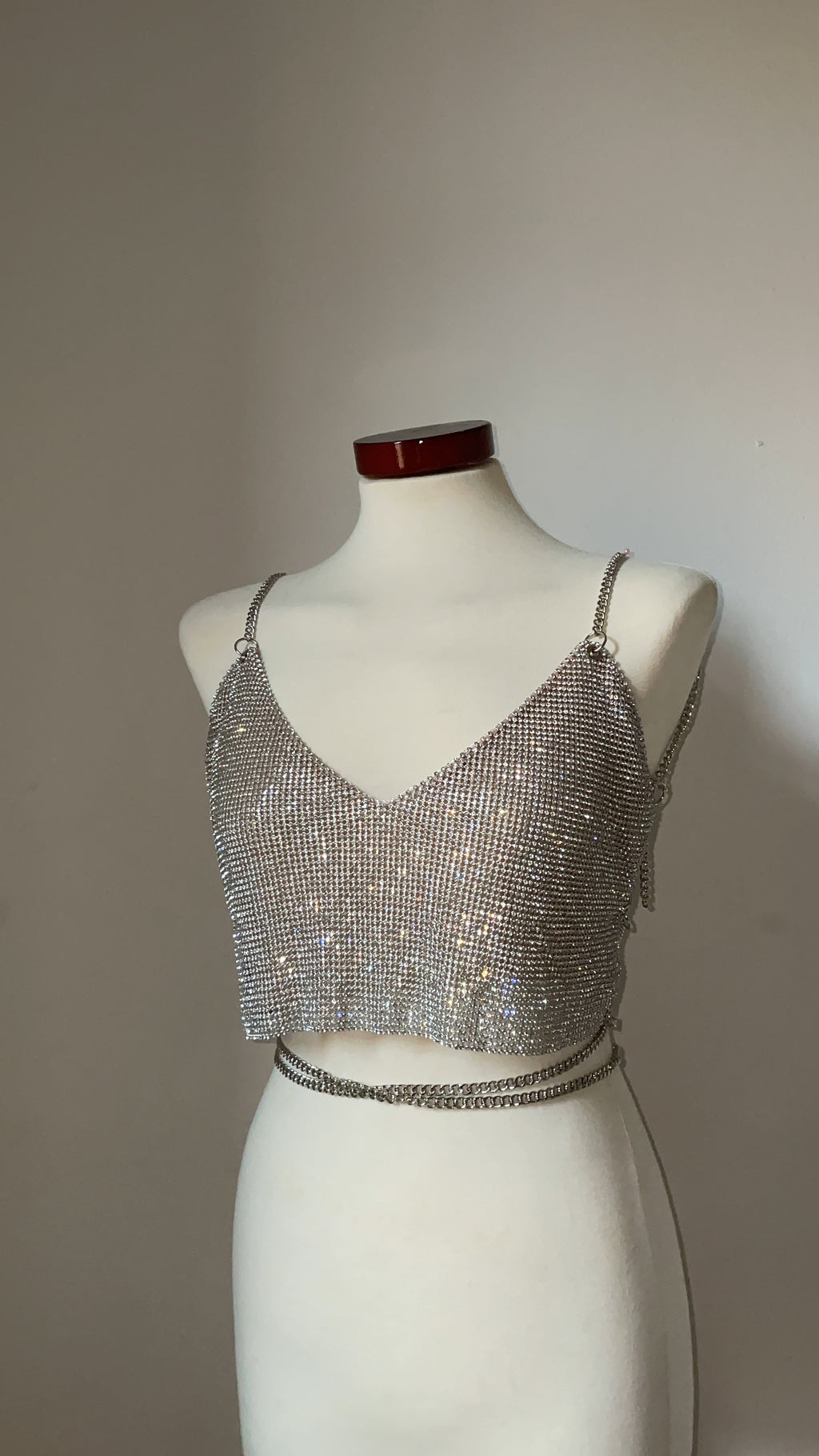Stellar Crystal Top (Crop) - Silver