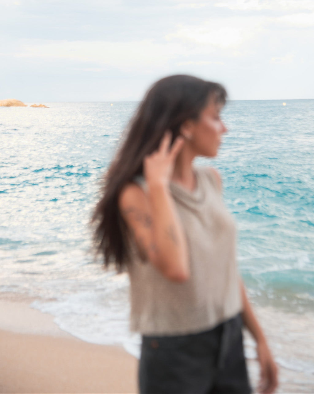 Astrid Crystal Chainmail Top in Gold. Party Top