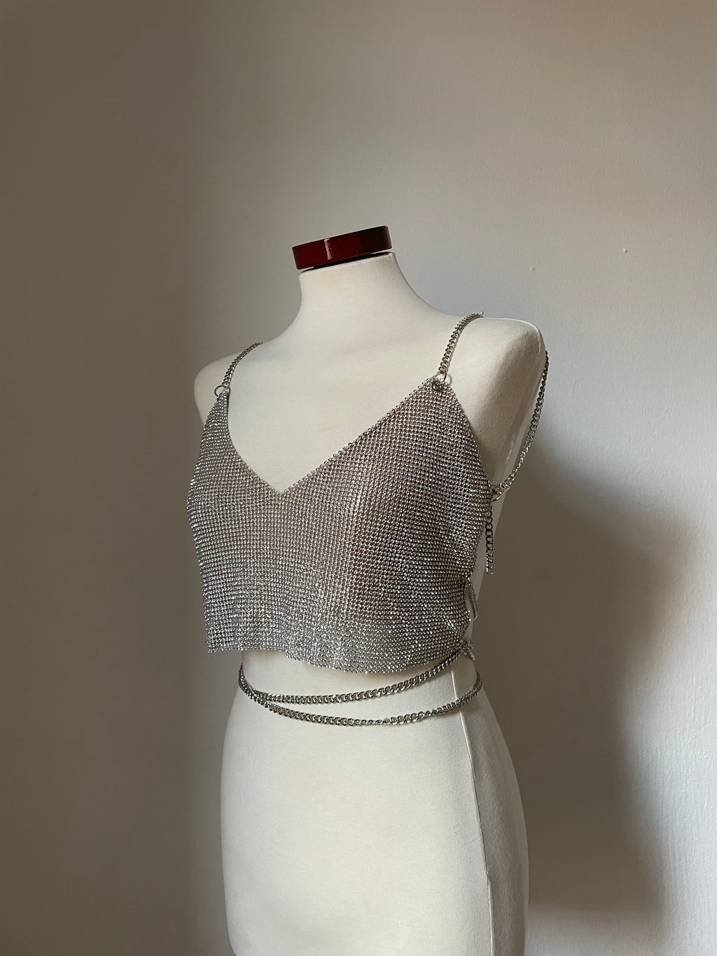 Stellar Crystal Top (Crop) - Silver