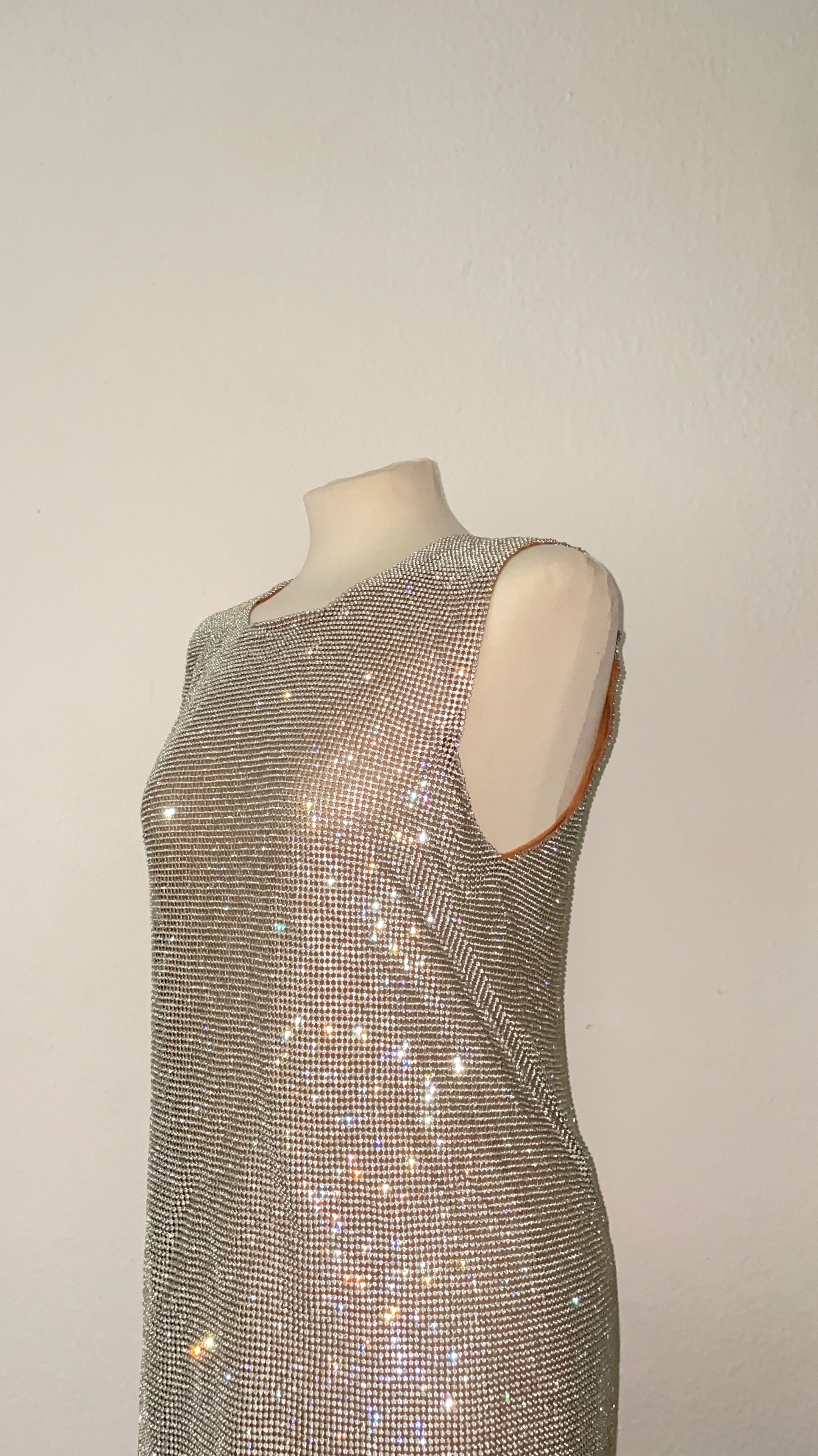 Phoebe Crystal Dress - Silver