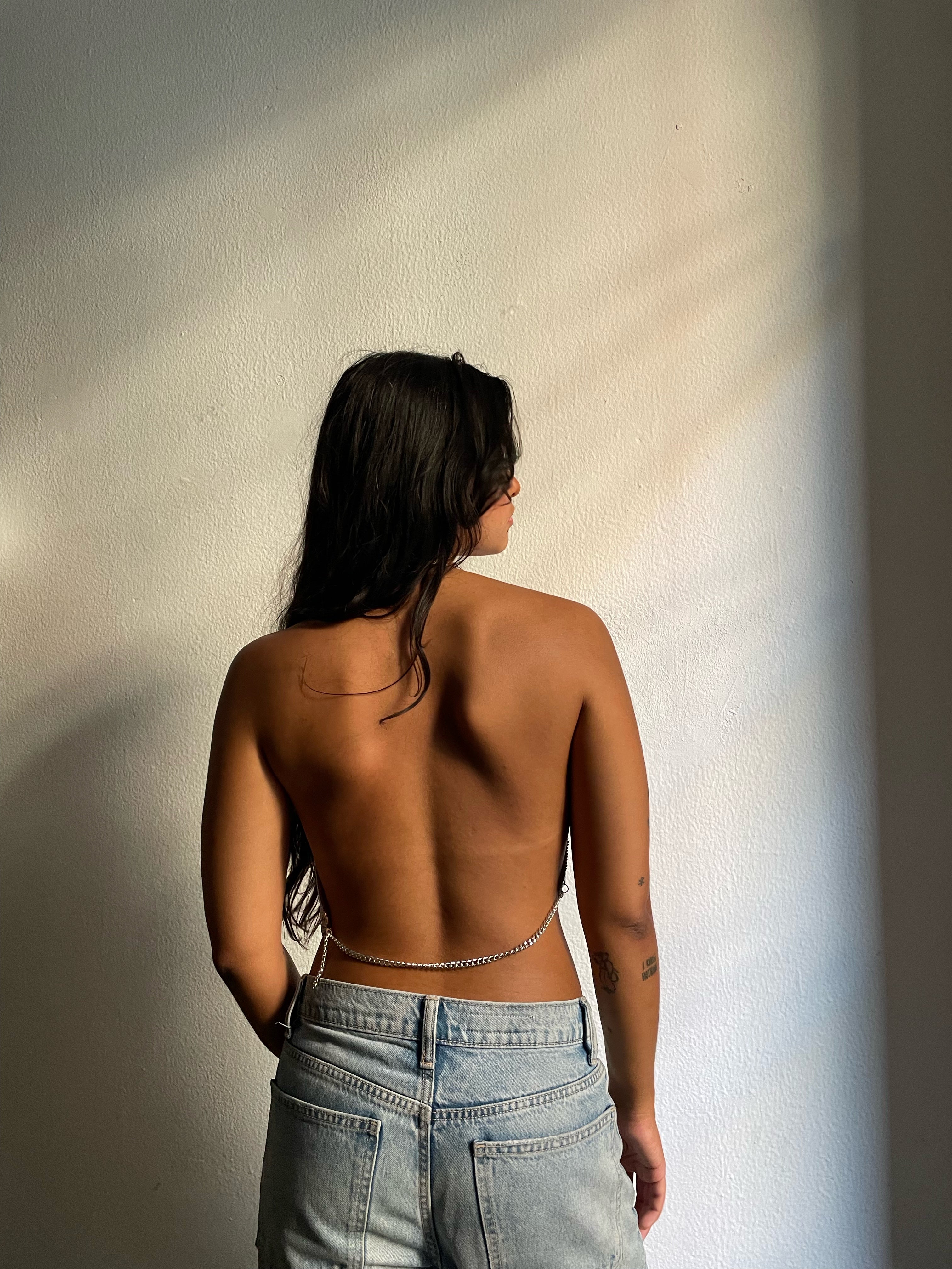 Delphine Metal Top - Silver