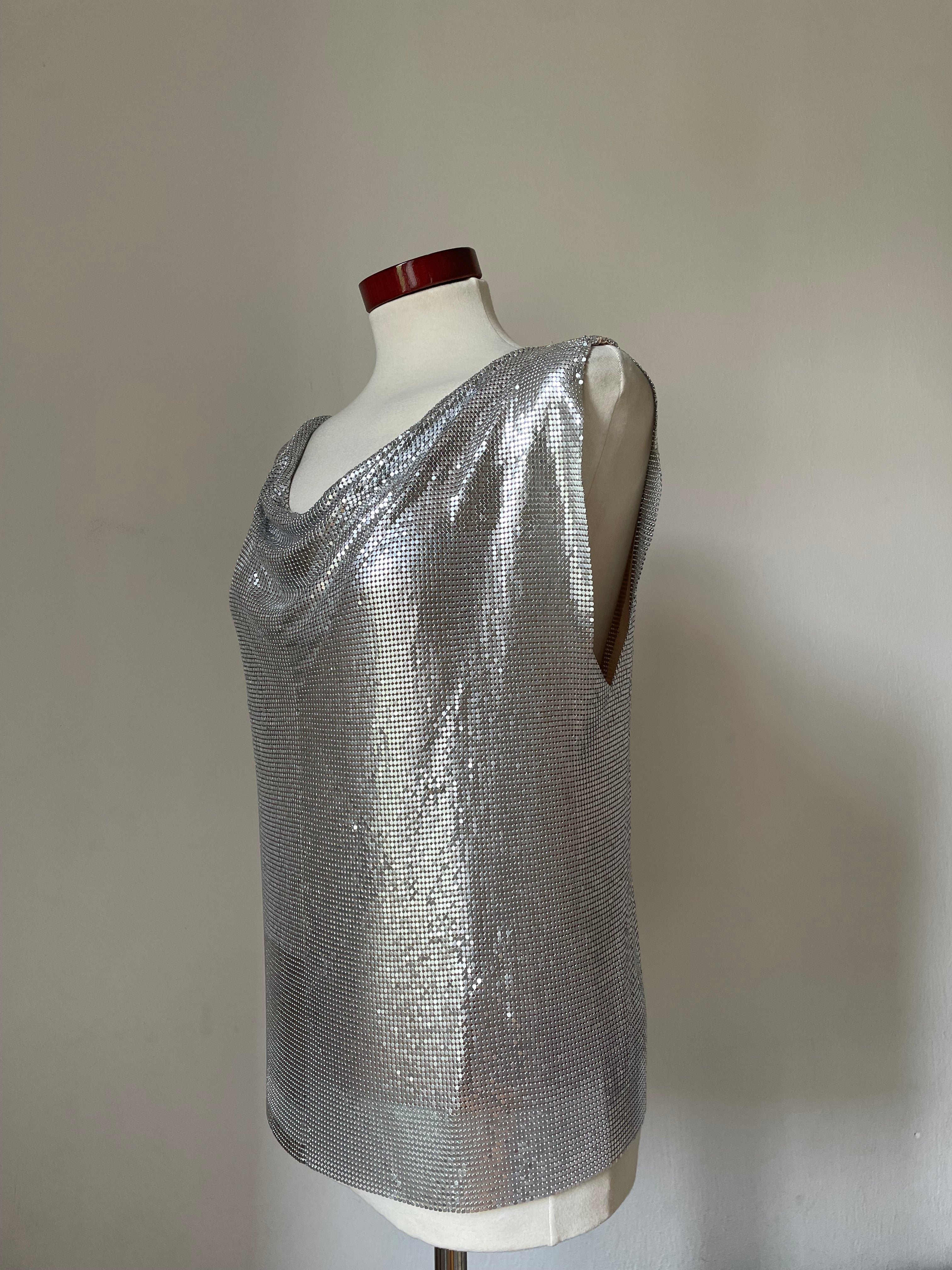 Metal Cowl Tank Top