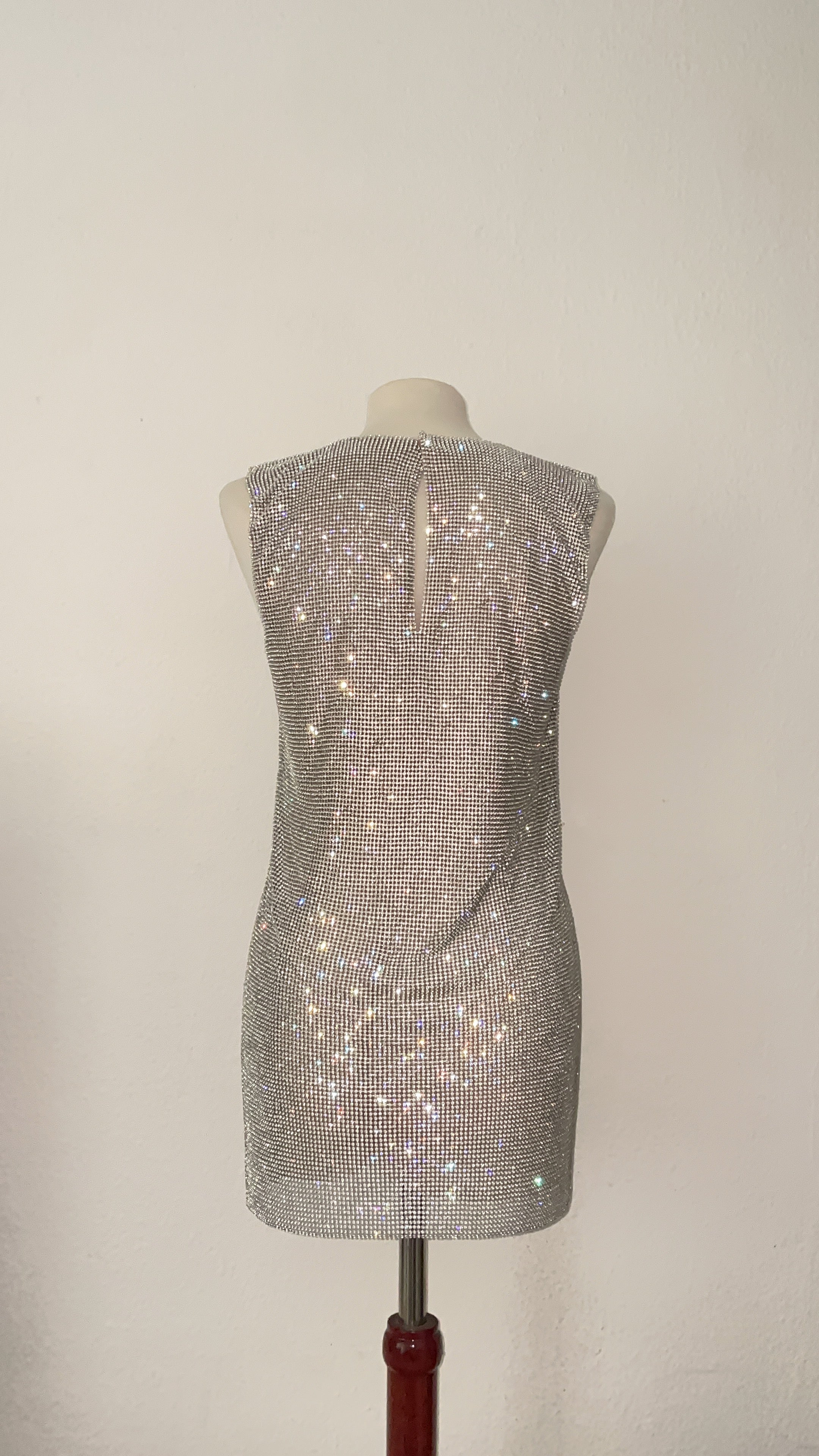 Phoebe Crystal Dress - Silver