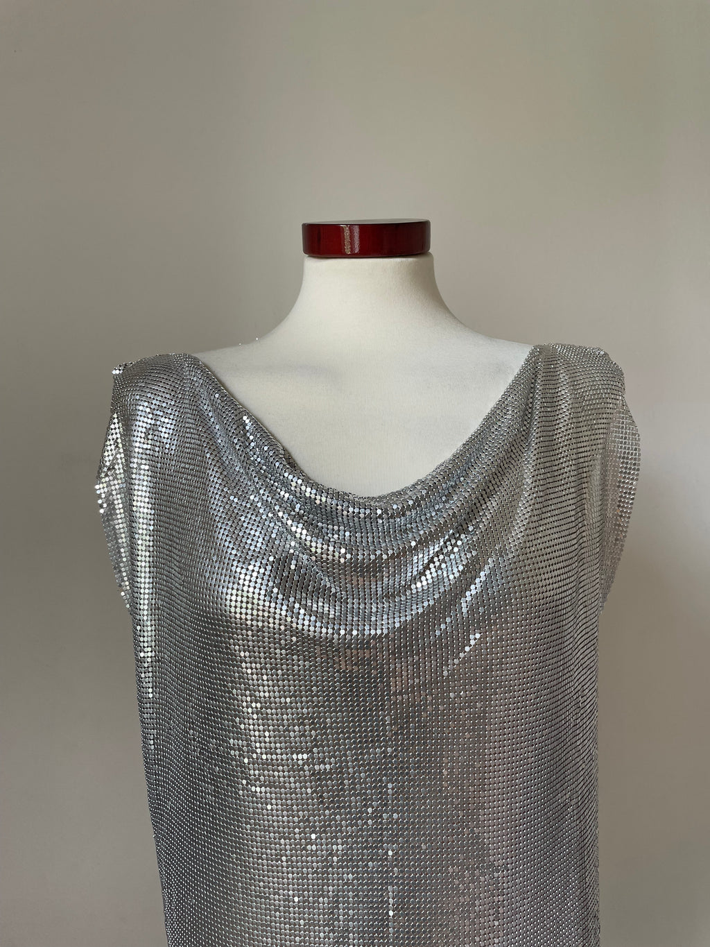 Metal Cowl Tank Top