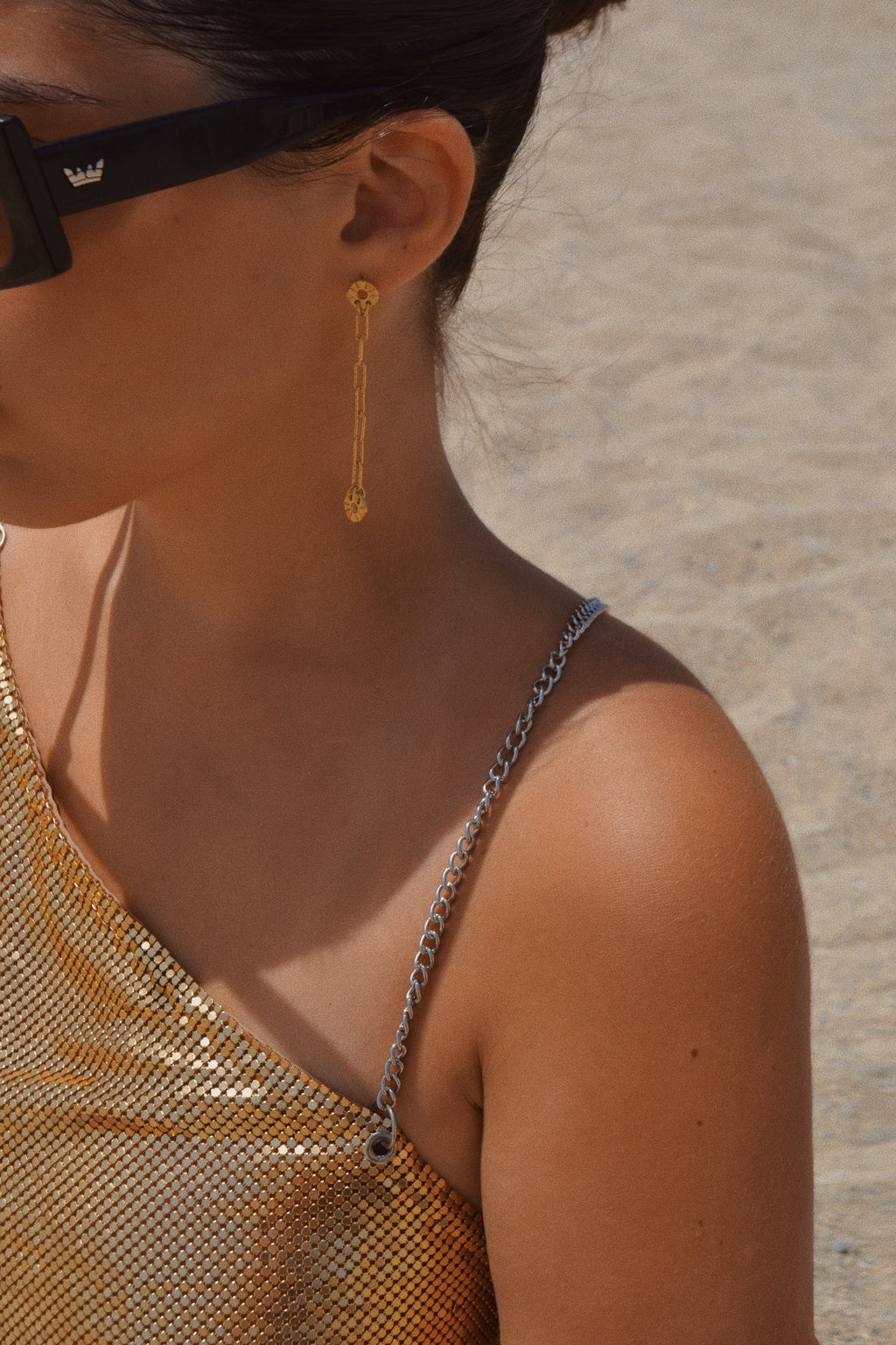 Skyler Metal Top - Gold