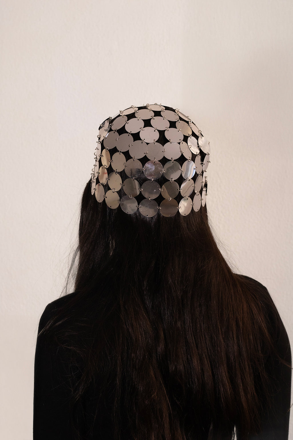 Sequin Disc Headpiece - Silver