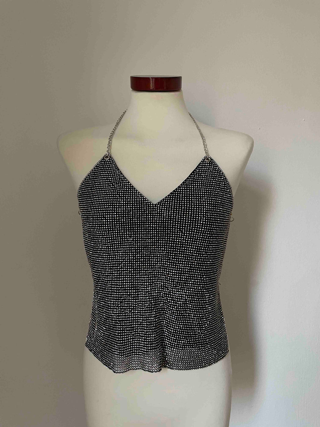 Stellar Crystal Top (Long) - Black & Silver