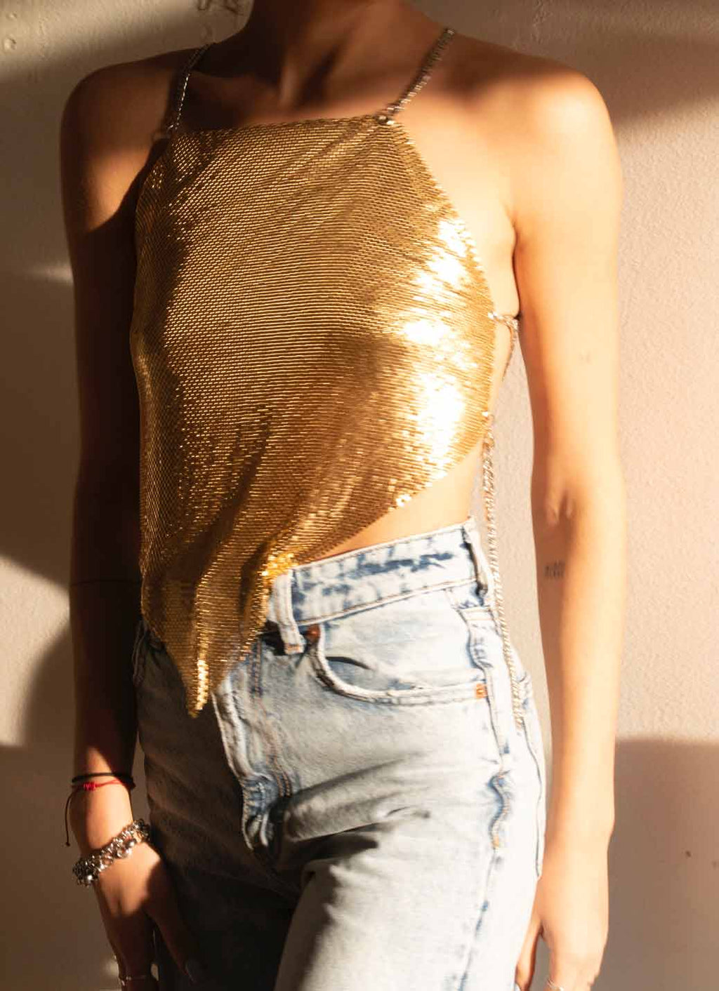 Asteria Metallic Top - Gold