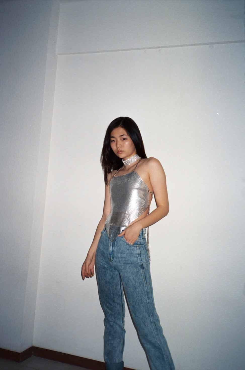 Asteria Metallic Top - Silver