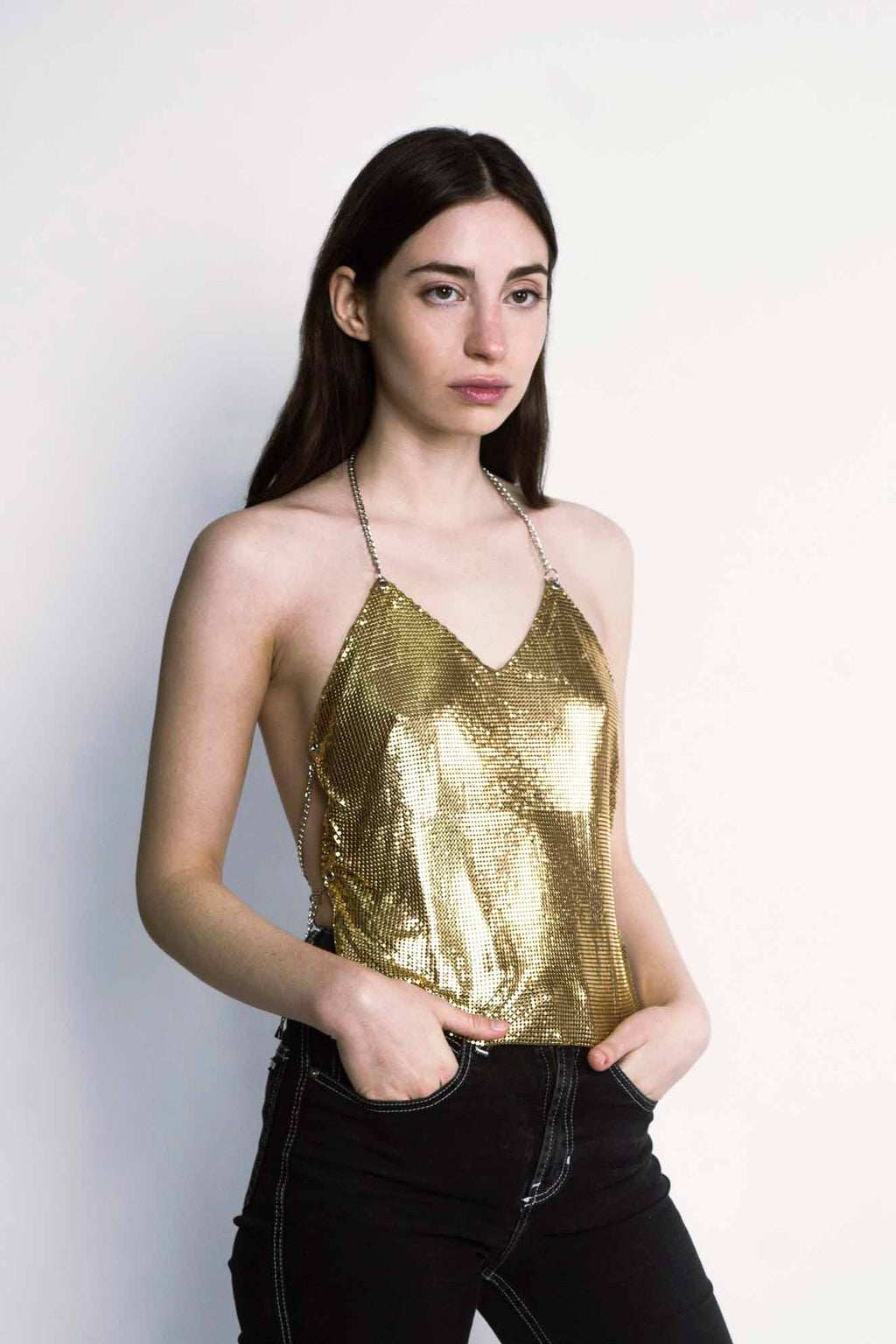 Interstellar Metallic Top - Gold