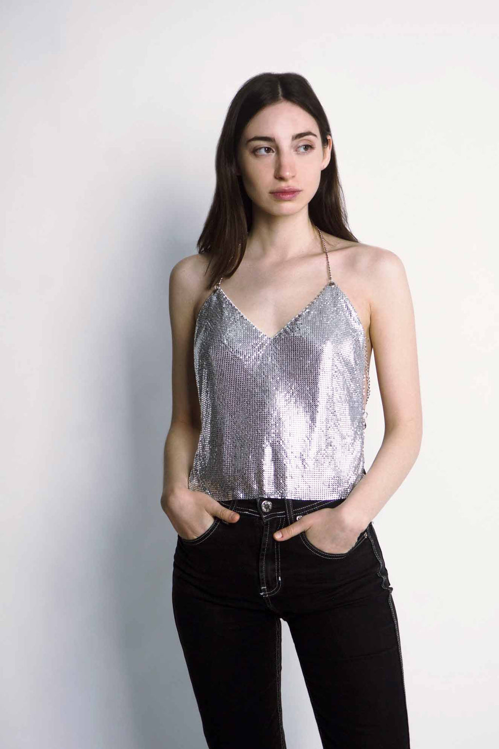 Stellar Metallic Top - Silver