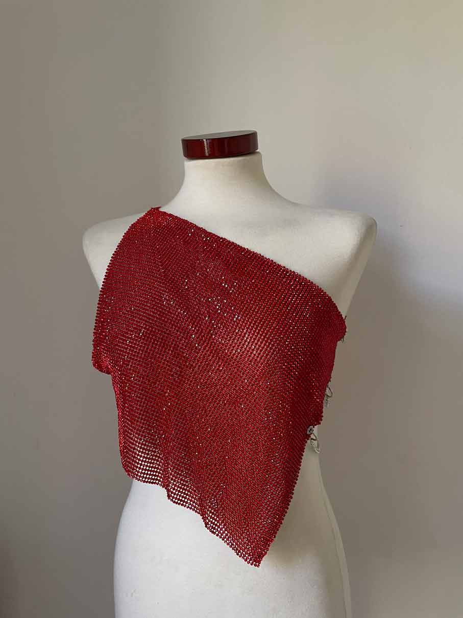 Nebula Crystal Top - Red